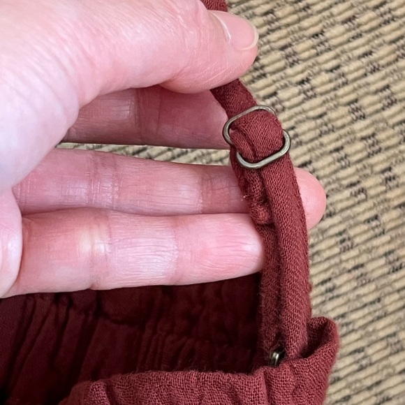 Anthropologie Women April Gauzy Tank Top Brown XS Detachable Strap Cotton $68 - Picture 10 of 14